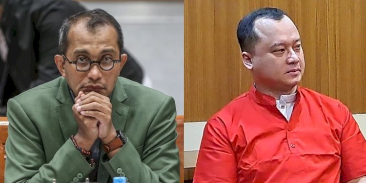 Wakil Menteri Hukum dan Hak Asasi Manusia (Wamenkumham) Edward Omar Sharif Hiariej (kiri) dan Direktur PT Citra Lampia Mandiri Helmut Hermawan./Montase: RMOL