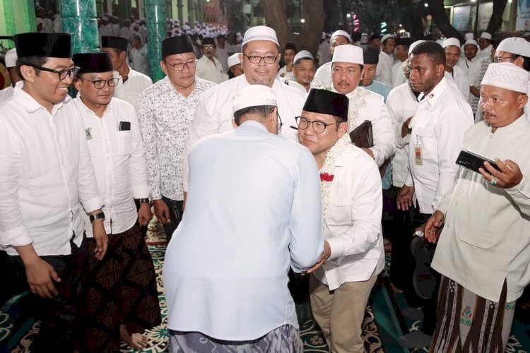 Ketua Umum DPP PKB, Muhaimin Iskandar saat bersilaturahmi dengan ulama di Probolinggo/Istimewa