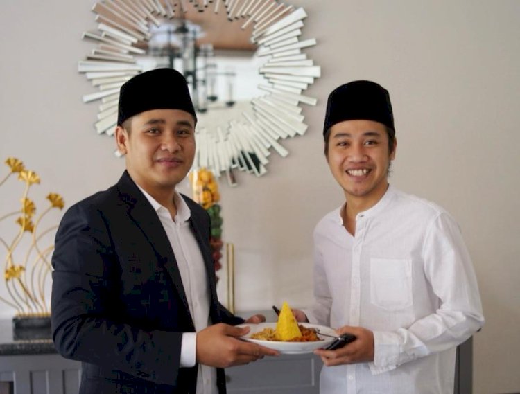 Wasekjen PP Ansor, Gus Abid Umar (kiri) bersama Gus Fikri, Ketua GP Ansor Kabupaten Kediri terpilih. foto: istimewa.