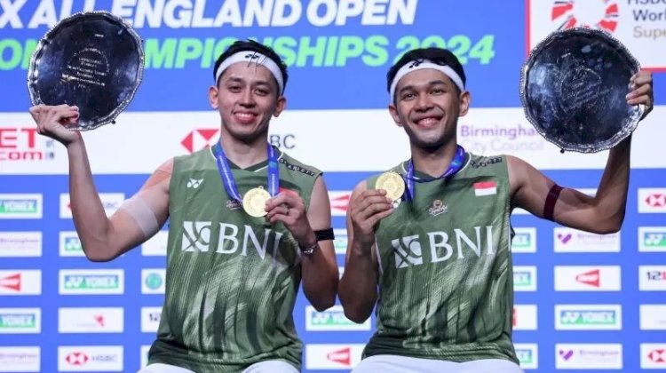 Ganda putra Indonesia Fajar Alfian/Muhammad Rian Ardianto berhasil pertahankan gelar juara All England Open/Ist 