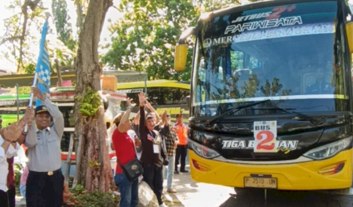 Bus mudik gratis perantau asal Banyuwangi di Bali tahun 2023/Humas Pemkab Bwi