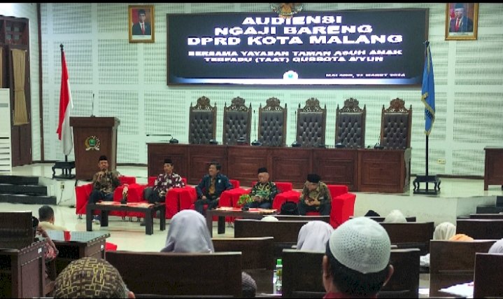 Ngaji Bareng dan Audensi di ruangan Paripurna DPRD Kota Malang/RMOLJatim