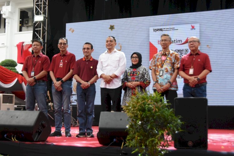 Teks foto: Wali Kota Eri di acaraBank Jatim QRIS Ramadan Vaganza/RMOLJatim