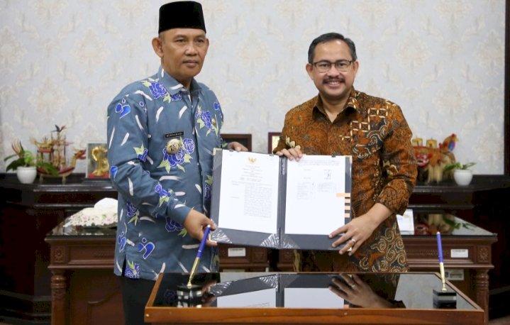 Ikhsan menerima kunjungan Pj Bupati Magetan Hergunadi/ist