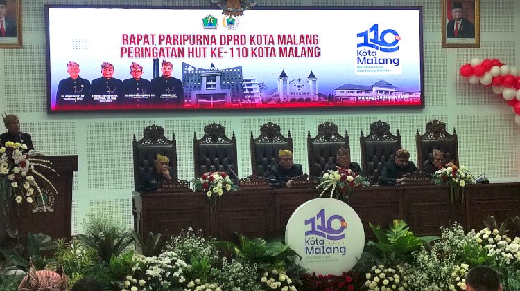 Suasana rapat paripurna peringati HUT ke- 110 Kota Malang/RMOLJatim