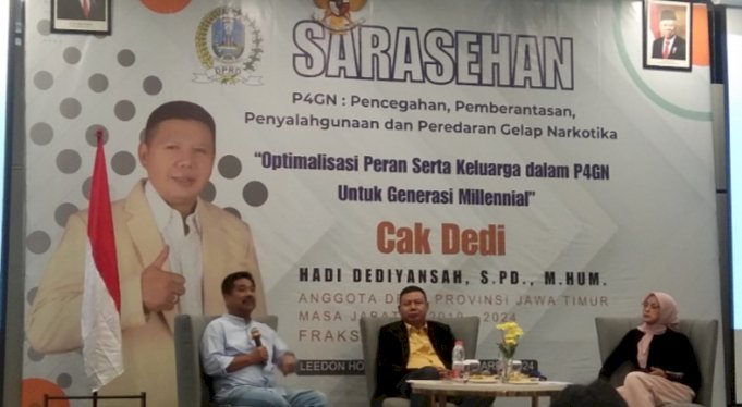 Hadi Dediyansah di acara optimalisasi peran serta keluarga dalam P4GN untuk generasi milenial/RMOLJatim