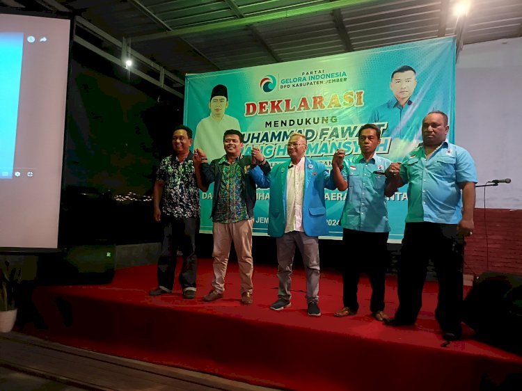 Deklarasi dukungan partai Gelora terhadap Bakal Calon Bupati dan wakil Bupati Jember 2024