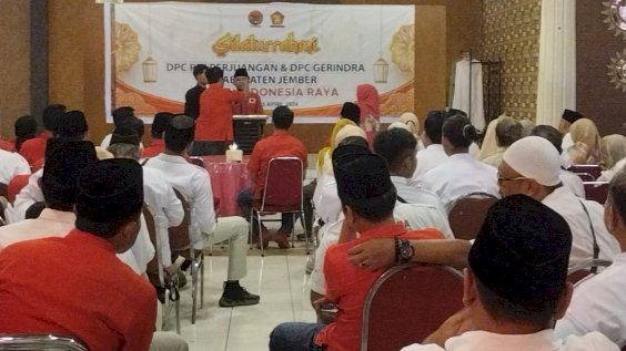 Acara silaturahmi DPC Gerindra dan PDIP Jember di acara bukber di RM Lestari Jember/RMOLJatim