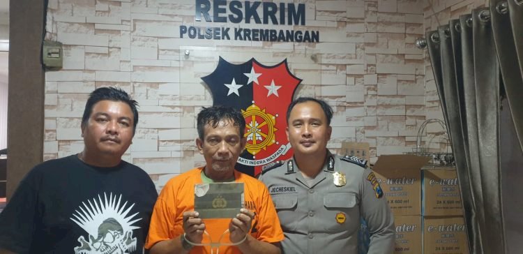 Pelaku Wewe saat diamankan Polsek Krembangan/Ist