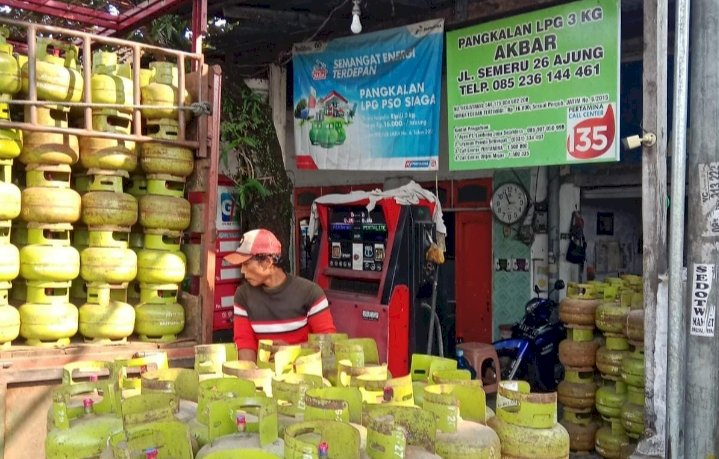 Salah satu pangkalan gas LPJ 3 kg di Jember/RMOLJatim