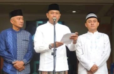 Pj Wali Kota Malang, Dr. Ir. Wahyu Hidayat, MM  saat memberikan sambutan/Ist