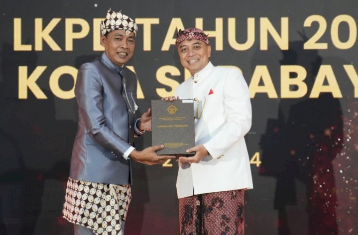 Wali Kota Eri menerima WTP atas LKPD Tahun Anggaran 2023/ist