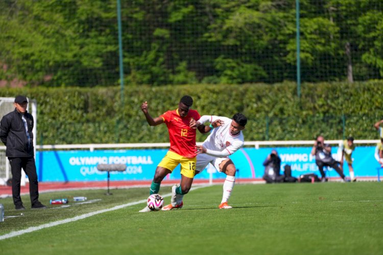 Timnas U-23 Indonesia saat melawan Guinea/Ist