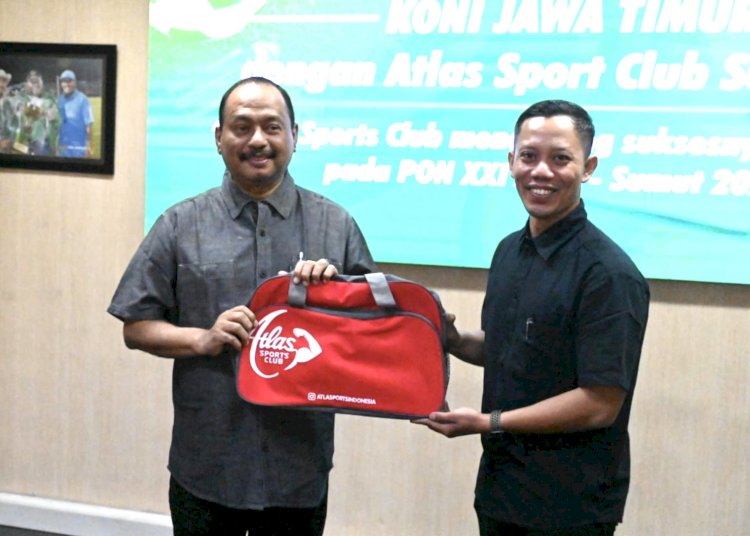 Ketua Umum KONI Jatim, M Nabil bersama Gym Manajer Atlas Sport Club, Abdul Rohman/Ist