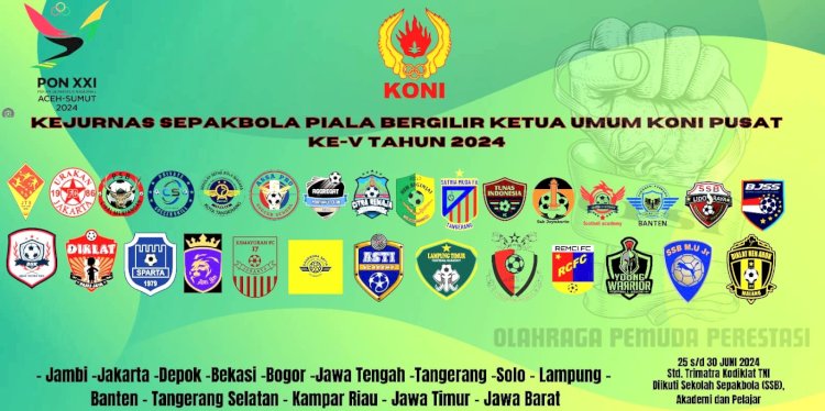 Laga nasional sepakbola Piala Bergilir Ketua Umum KONI Pusat ke V tahun 2024/ist