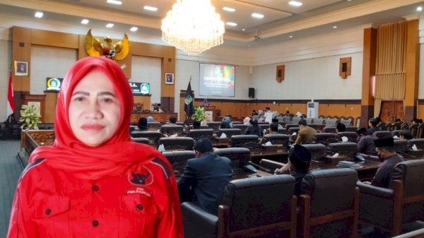 Yayuk Banar sampaikan PU Fraksi PDI Perjuangan atas Raperda Pertanggungjawaban APBD 2023/RMOLJatim