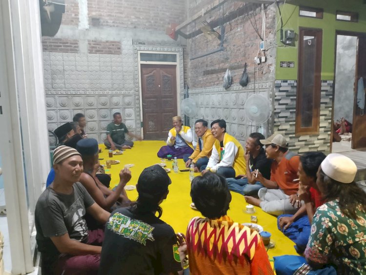 Teks foto: Arif Fathoni menghadiri temu warga Bulak/RMOLJatim