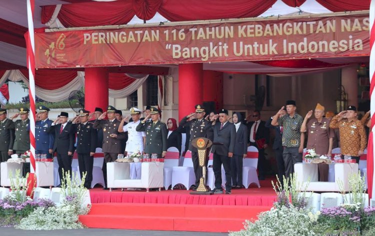 Upacara Harkitnas 2024 di Taman Surya halaman Balai Kota Surabaya/ist