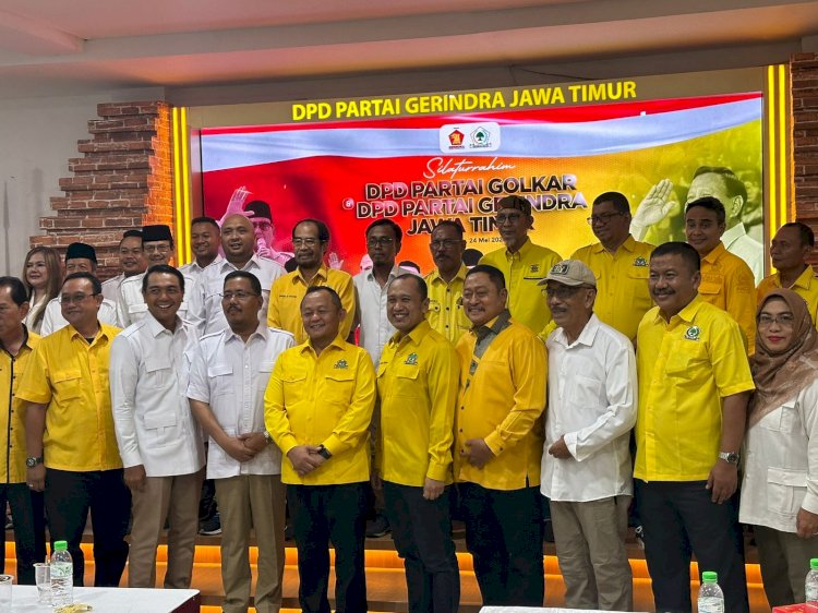 Golkar Jatim saat silaturahmi ke Gerindra 
