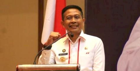 Pj Wali Kota Malang, Dr. Ir. Wahyu Hidayat, MM  saat memberikan sambutan/Ist