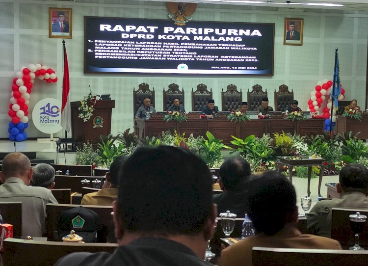 Suasana Rapat Paripuna di Gedung DPRD Kota Malang/RMOLJatim