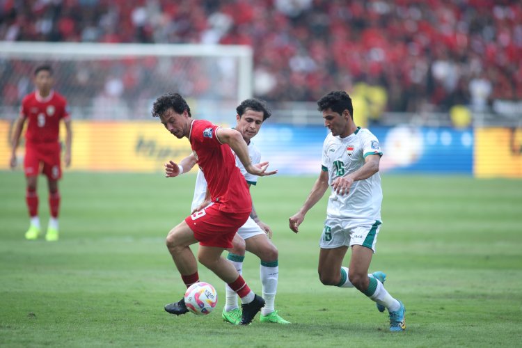 Timnas Indonesia saat melawan Irak/Ist
