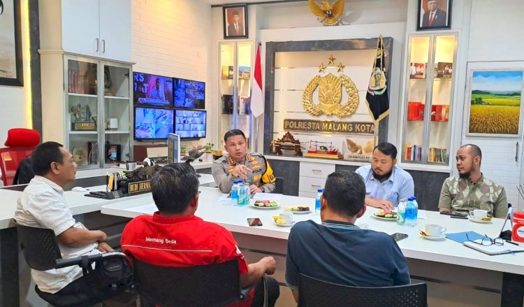   Rapat Koordinasi SIWO PWI Malang Raya dan Polresta Malang Kota/Ist