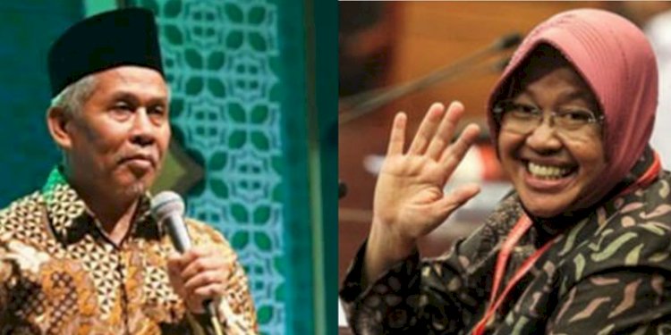  KH Marzuki Mustamar dan Tri Rismaharini/RMOL