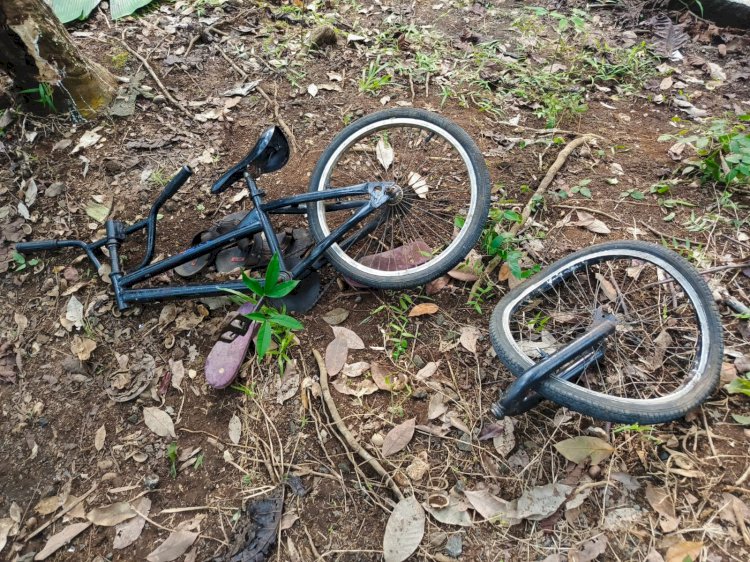 Sepeda yang dipakai korban 