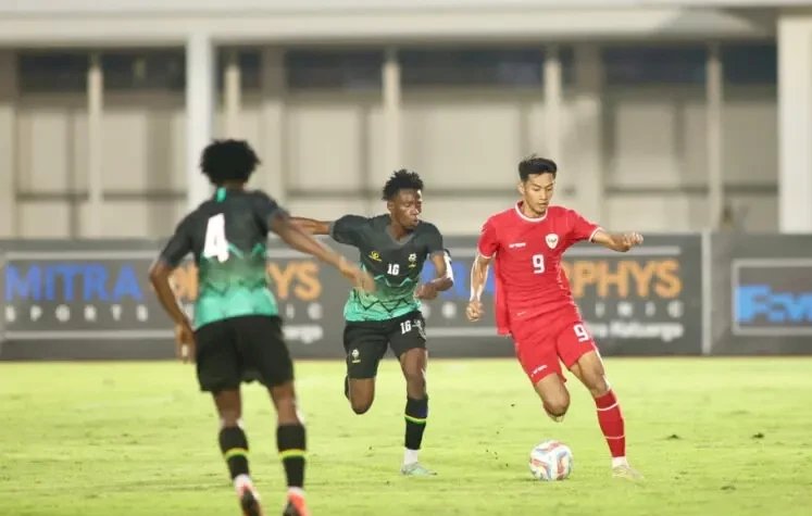 Malik Risaldi saat memperkuat Timnas Indonesia melawan Tanzania/PSSI 