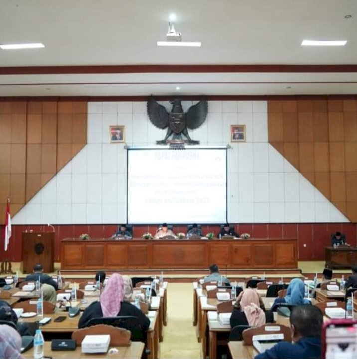 Rapat paripurna penyampaian Nota Keuangan Bupati Madiun tentang Pertanggungjawaban Pelaksanaan APBD Kabupaten Madiun TA 2023