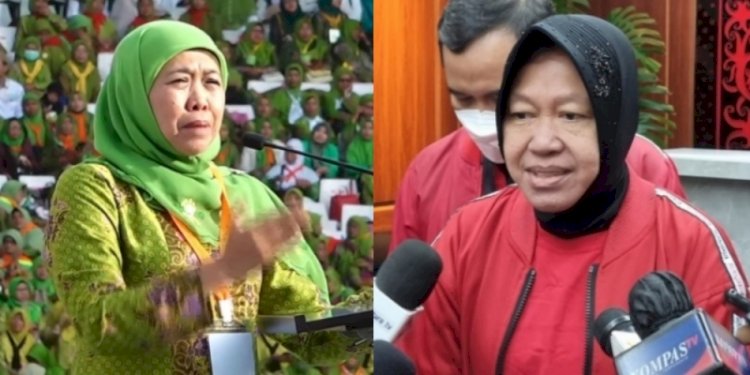 Kolase Khofifah Indar Parawansa dan Tri Rismaharini/Repro