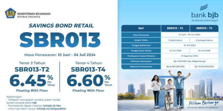 Savings Bond Retail seri SBR013 bank bjb/Ist