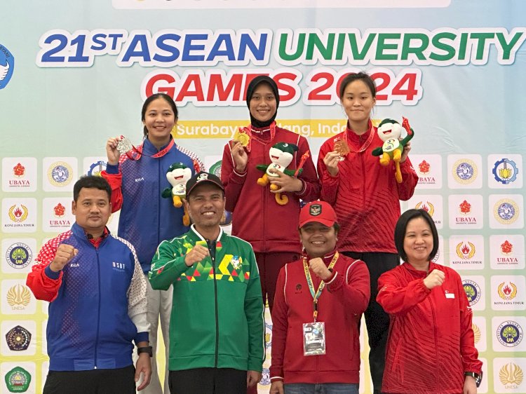 Silvana Lamanda atlet Taekwondo Indonesia berhasil raih emas di nomor -62 kg putri di ajang ASEAN University Games 2024/Ist