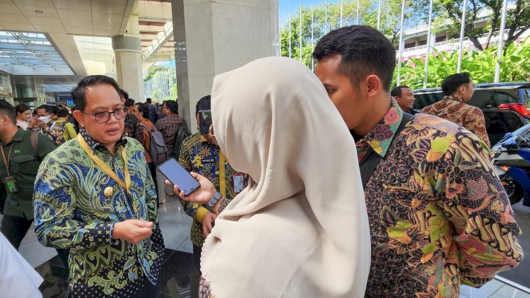 Pj Gubernur Jatim Adhy Karyono saat menghadiri LHP LKPP 2023 di Jakarta/Ist