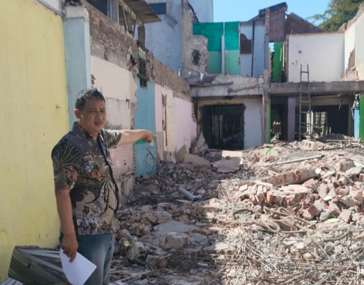 Petugas kepolisian sektor Karang Pilang, Surabaya langsung menuju lokasi setelah adanya laporan/ist