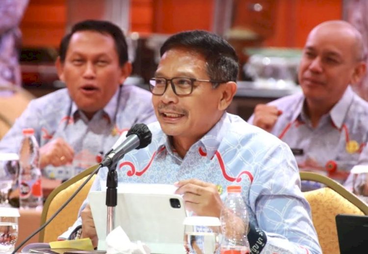  Pj Wali Kota Malang, Wahyu Hidayat saat memaparkan RDTR/Ist