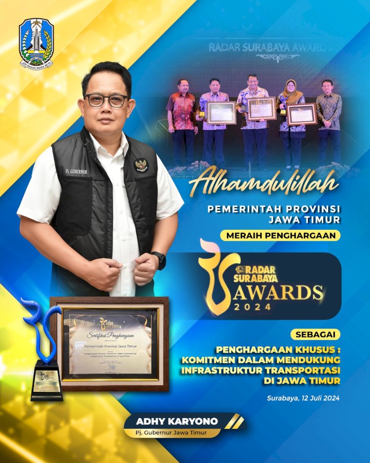 Adhy Karyono raih penghargaan Radar Surabaya Award 2024/Ist