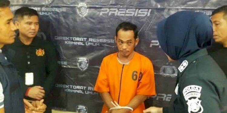 Terpidana Eeng Praza saat diamankan Polres Musi Bayuasin/Ist