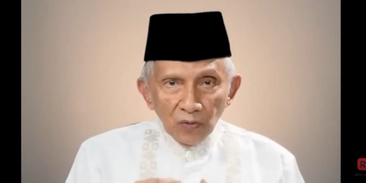 Tangkap layar Ketua Majelis Syuro Partai Ummat Amien Rais/RMOL
