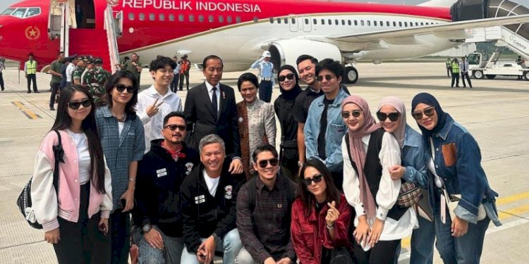 Presiden Joko Widodo membawa rombongan influencer ke IKN Nusantara/Net