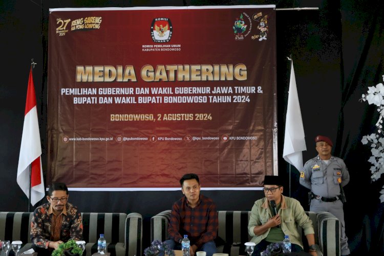 KPU Bondowoso saat gelar media gathering/ist