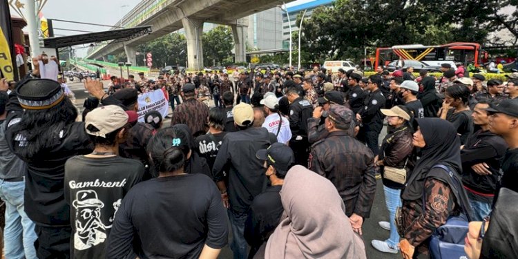 Aksi KB FKPPI dan KBPP Polri di Mabes Polri, Jakarta Selatan, Jumat (2/8)/Ist