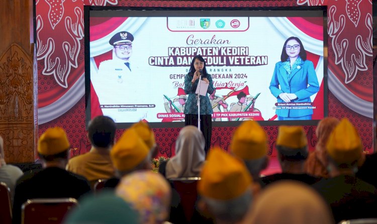 Ketua TP PKK Kabupaten Kediri Eriani Annisa Hanindhito saat bertemu LVRI/Ist