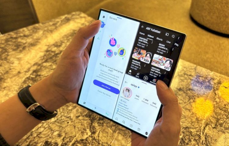 Galaxy Z Fold6 bisa membuka tiga aplikasi secara bersamaan dengan fitur MultiWindow untuk tingkatkan produktivitas jadi lebih maksimal/Ist