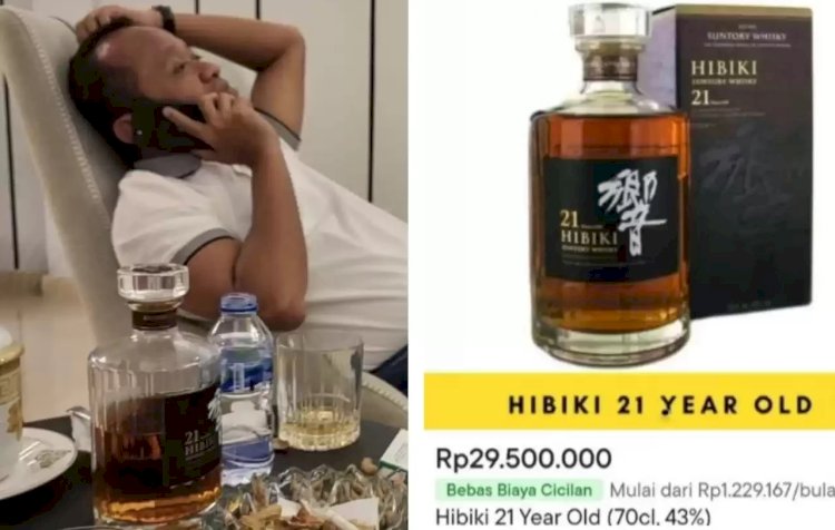 Kolase Bahlil Lahadalia dan harga Whisky Hibiki 21 Year Old/Ist 