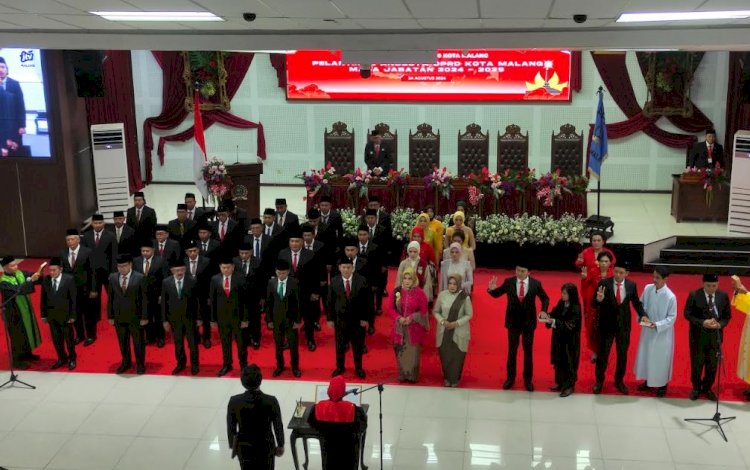  Pelantikan 45 Anggota DPRD Kota Malang di Gedung DPRD Kota Malang/RMOLJatim
