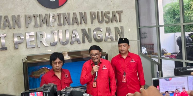 Ketua DPP PDIP Djarot Saiful Hidayat saat jumpa pers di Kantor DPP PDIP, Menteng, Jakarta Pusat pada Senin (26/8)/RMOL