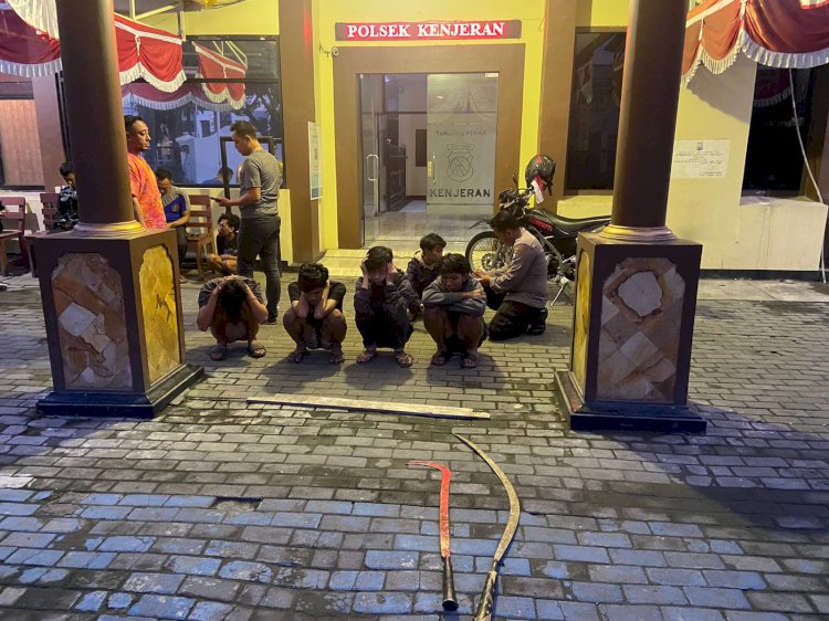 Anggota gangster yang diamankan 