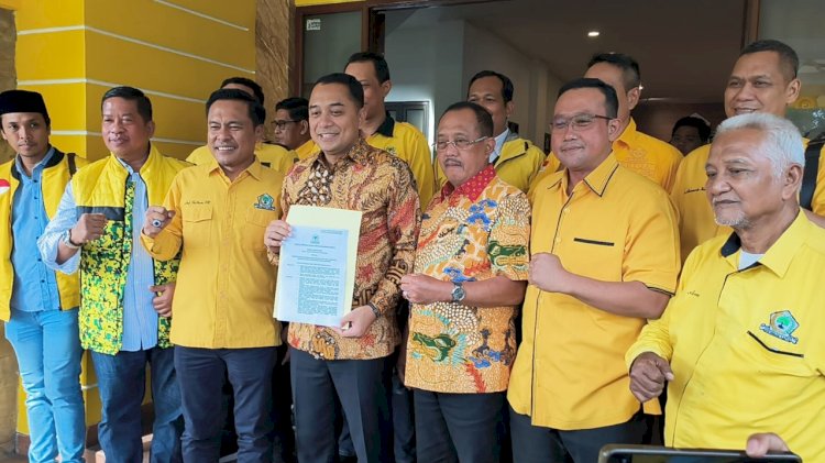 Eri-Armuji menerima rekom dari Golkat maju Pilkada Surabaya/RMOLJatim